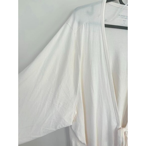 TORRID Super Soft Tie-Front Cardigan Plus Size 4X Long Sleeve Ivory NWT - Picture 4 of 9
